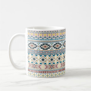Caneca De Café Aztec american índio, padrão tribal motifs étni