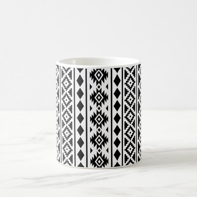Caneca De Café Aztec Essência Vertical Ptn II Preto em Branco (Centro)
