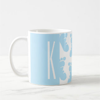 Caneca De Café Azuis bebés, pés do bebê do menino