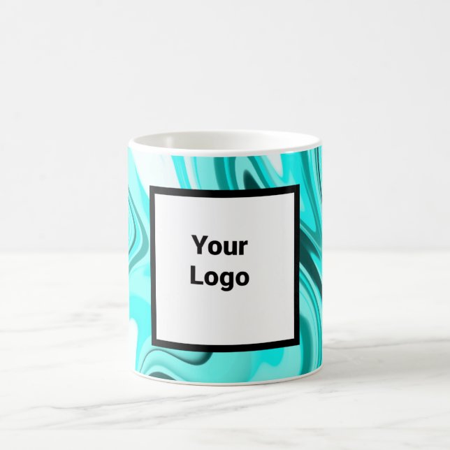 Caneca De Café Azul, acrilato azul para derramar mármore adicione (Centro)