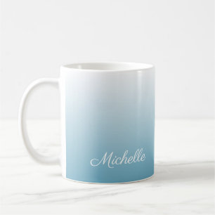 Caneca De Café Azul-anjo verde personalizado