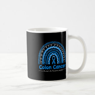 Caneca De Café Azul Arco-Íris Azul Cancer Consciência