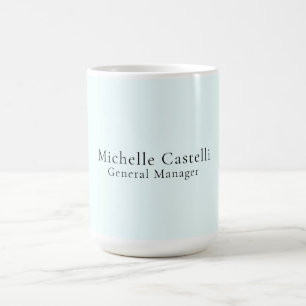 Caneca De Café Azul Azure Profissional Único Clássico Simples