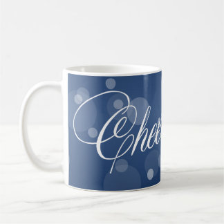 Caneca De Café Azul-bolha deslumbrante de celebração de ano novo