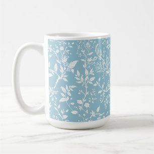 Caneca de Café Azul Botânico