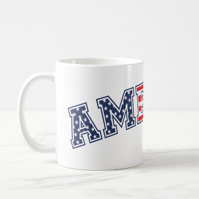 Caneca De Café Azul branco americano (Esquerda)