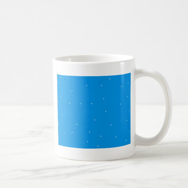 Caneca De Café Azul com acessórios de pontos brancos para persona (Direita)