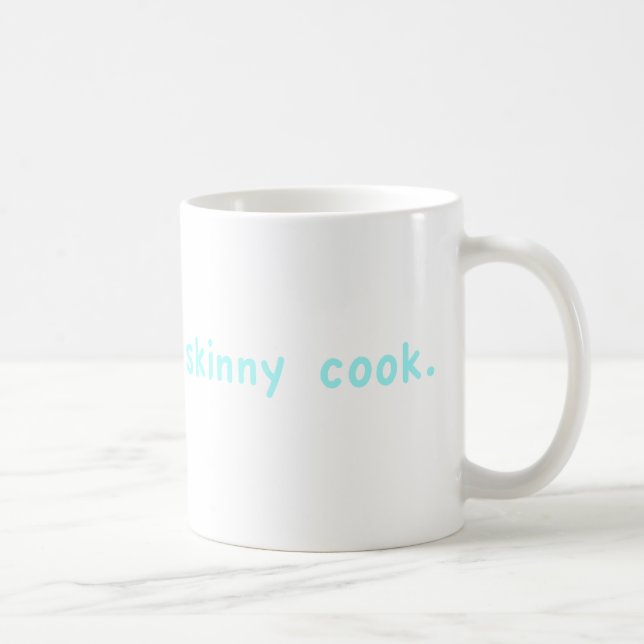 Caneca De Café Azul-Cozinheiro Esbranquiçado (Direita)