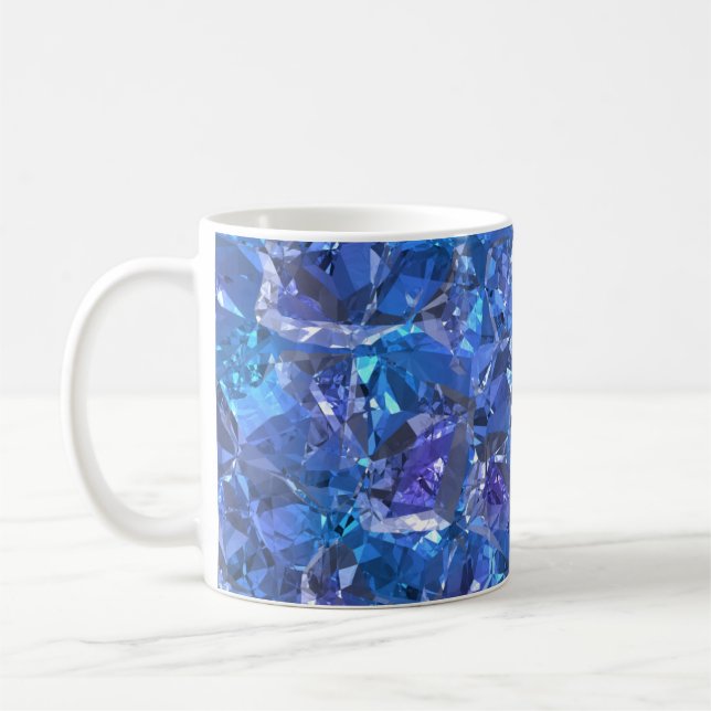 Caneca De Café Azul Cristal e Roxo (Esquerda)