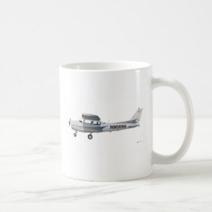 Caneca De Café Azul de Cessna 172 Skyhawk