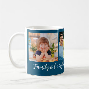 Caneca De Café Azul de Cotação do Nome da Família de Fotografias 