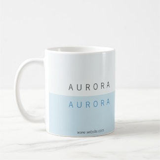 Caneca De Café Azul de dois tons minimalista