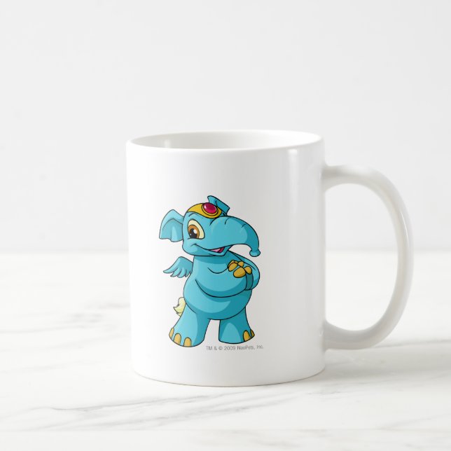 Caneca De Café Azul de Elephante (Direita)