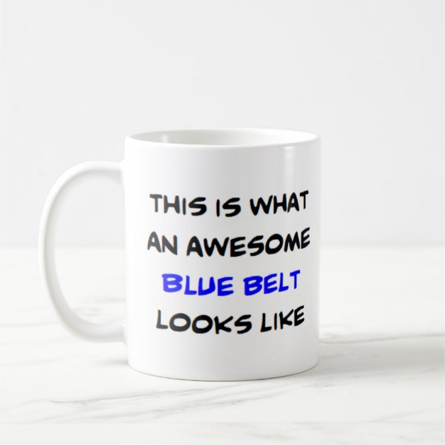 Caneca De Café azul de karate, incrível (Esquerda)