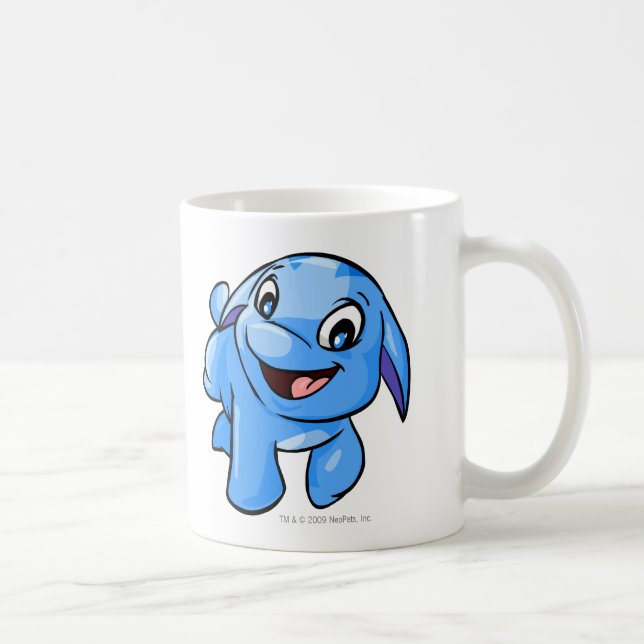 Caneca De Café Azul de Poogle (Direita)