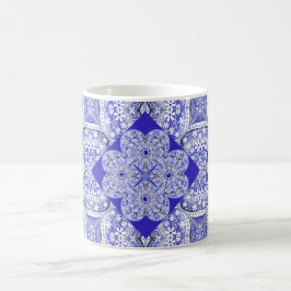 Caneca De Café Azul de rendas cerâmicas de Grécia