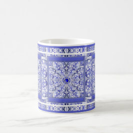 Caneca De Café Azul de rendas cerâmicas de Grécia
