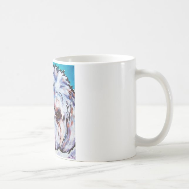 Caneca De Café Azul de Shih Tzu (Direita)