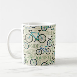 Caneca De Café Azul de Viagem Bicicleta
