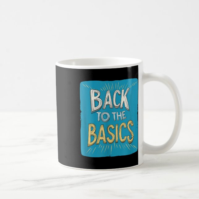 Caneca De Café Azul De Volta Ao Equipamento Básico (Direita)