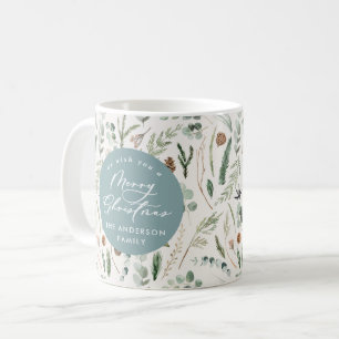 Caneca De Café Azul, Dusty Natal com elegância mínima