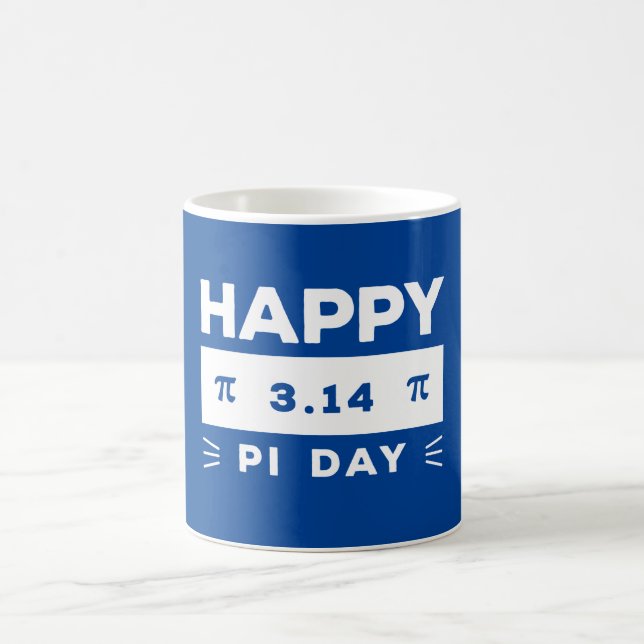 Caneca De Café Azul E Branco 3.14 Feliz Dia Pi (Centro)