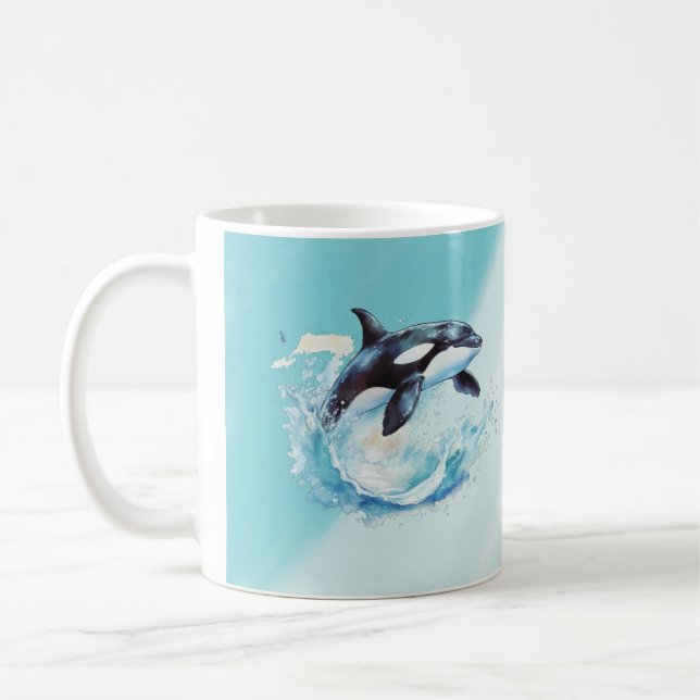 Caneca De Café Azul e Branco Ocra Ocean Beach, Náutico (Esquerda)