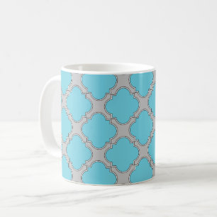 Caneca De Café Azul e cinza de Quatrefoil