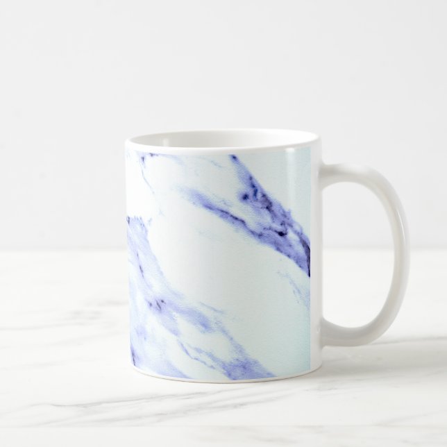 Caneca De Café Azul e mármore branco (Direita)