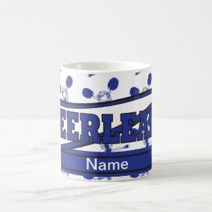 Caneca De Café Azul escuro personalize o cheerleader