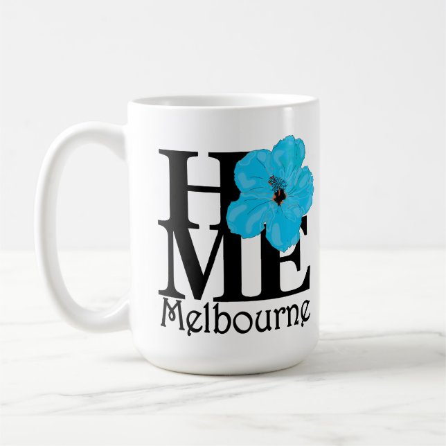 Caneca De Café Azul HOME de Melbourne (Esquerda)