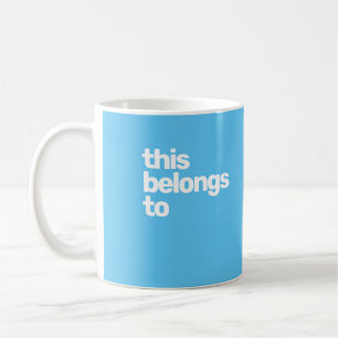 Caneca De Café azul moderno e simples