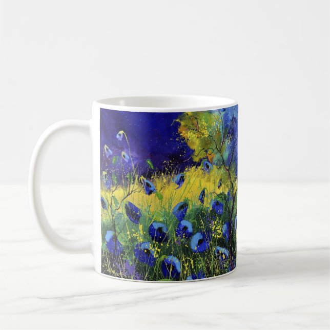 Caneca De Café Azul outono, Arte (Esquerda)