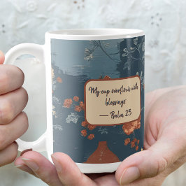 Caneca De Café Azul País Ferrugem Rústico Casa de Campo Personali