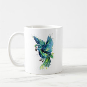 Caneca De Café Azul-papagaio