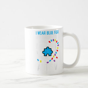 Caneca De Café Azul Para Conscientização do Autismo da Filha Famí