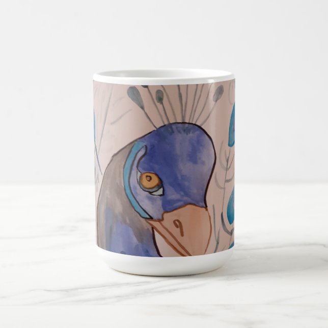 Caneca De Café Azul Pavão (Centro)