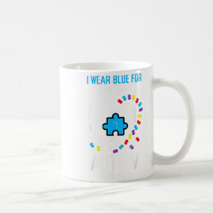 Caneca De Café Azul Pelo Meu Filho Conscientização do Autismo Fam