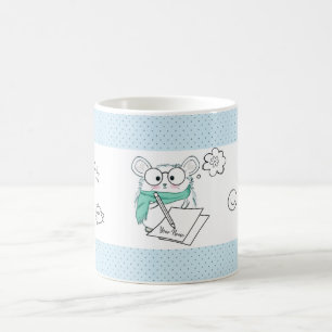 Caneca De Café Azul Pequeno-Inteligente de Hamster