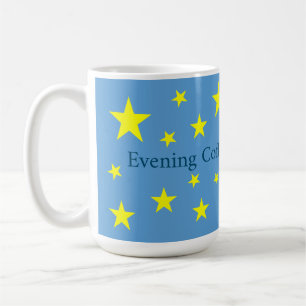 Caneca De Café Azul Picton De Bebê Mole Com Estrelas De Ouro