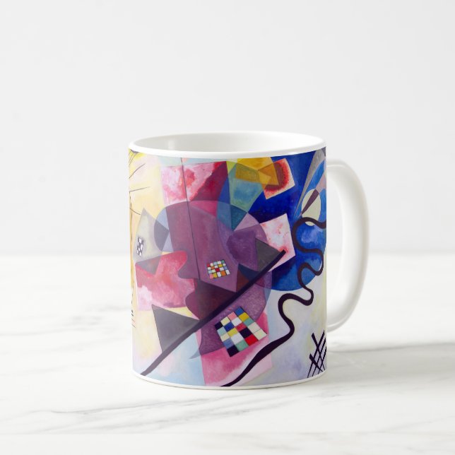 Caneca De Café Azul Vermelho Amarelo, Wassily Kandinsky (Frente Esquerda)