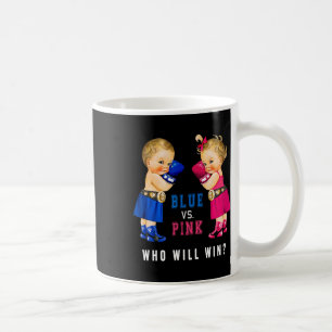 Caneca De Café Azul Vs Rosa Boxing Bebês Sexo Partido S