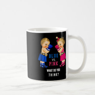 Caneca De Café Azul Vs Rosa Boxing Bebês Sexo Revela S