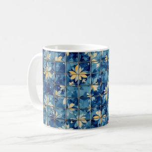 Caneca De Café Azulejo Azul