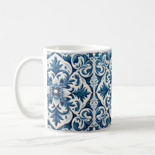 Caneca De Café Azulejo azul português