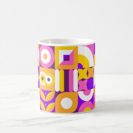 Caneca De Café Azulejo brilhante, estilo bauhaus