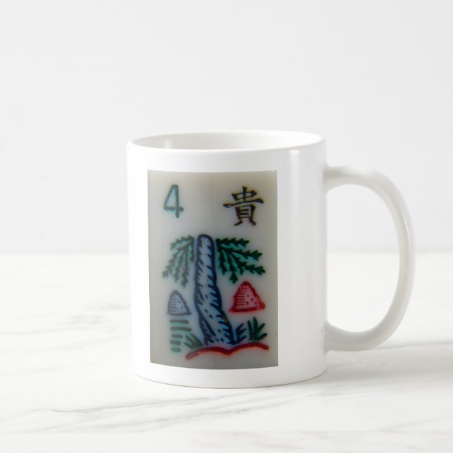Caneca De Café Azulejo da flor (Direita)