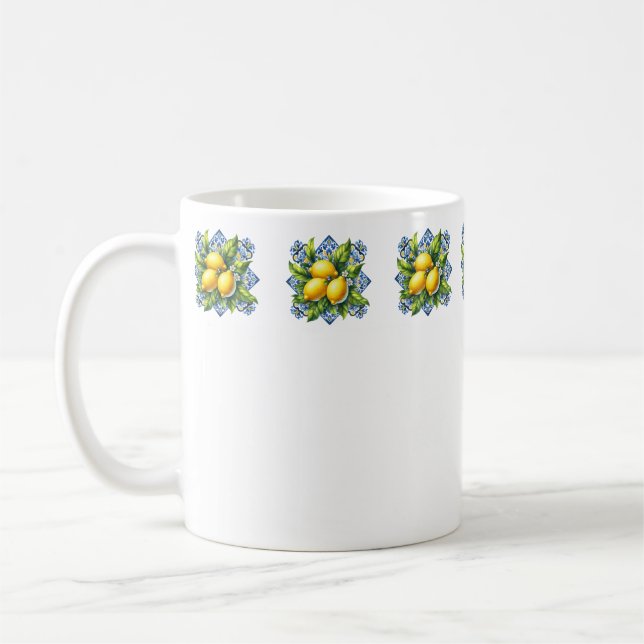 Caneca De Café Azulejo de Limão (Esquerda)