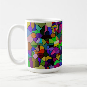 Caneca De Café Azulejo de vidro estampado 15oz Mug
