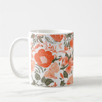 Caneca De Café Azulejo Deco do Jardim de Verão